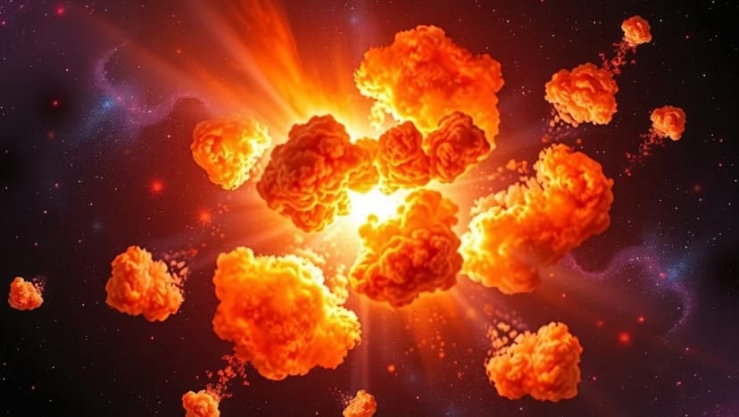 Big Bang bilder som visar universums början