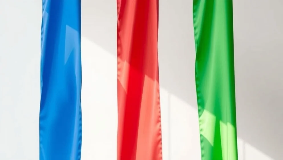 Blå röd grön flagga betydelse och historia