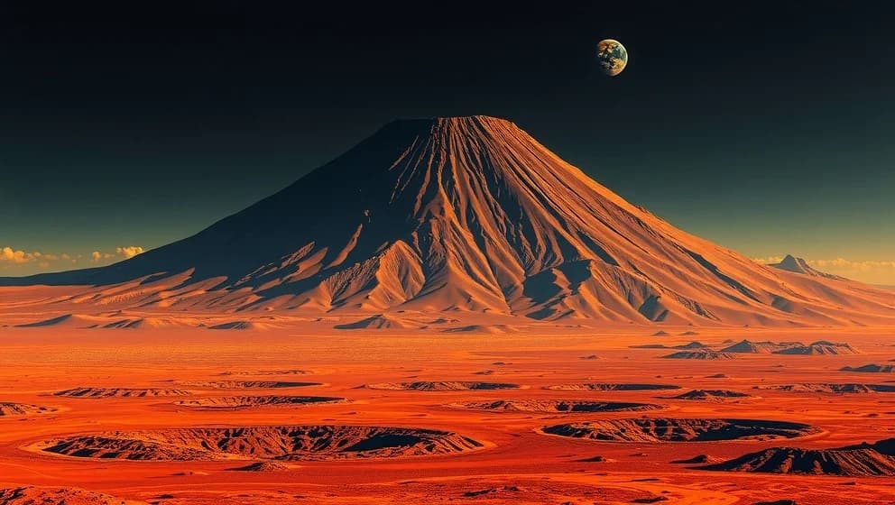 Mars högsta berg Olympus Mons