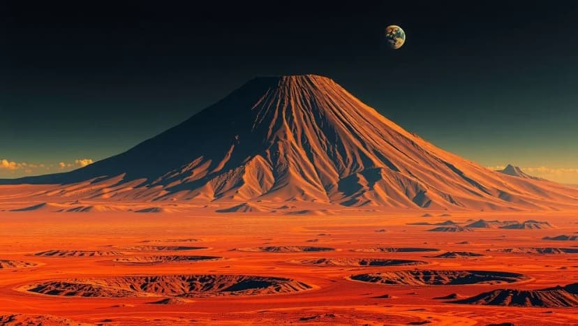 Mars högsta berg Olympus Mons