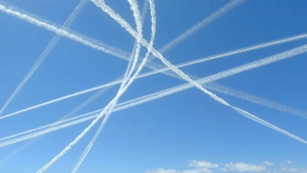 Vad är streck på himlen och var kommer de ifrån