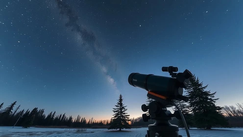 Teleskop juldagen 2021 när universum närmade sig jorden