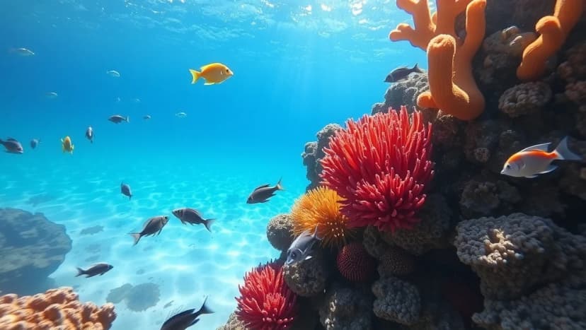 Världens största korallrev under vatten